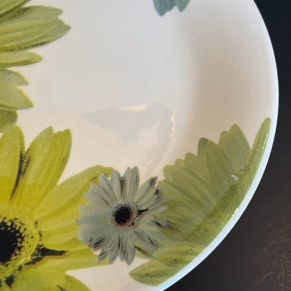Crate and Barrel Gerber Daisy Buffet Plate   Made in Italy